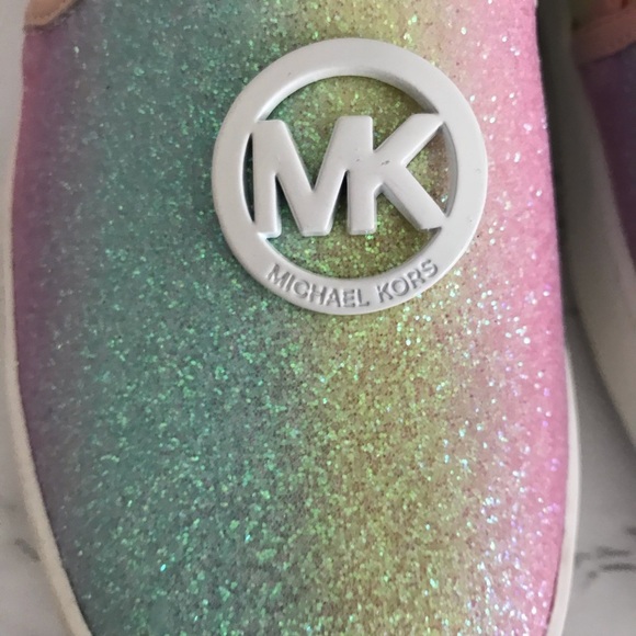 Michael Kors Ombré pastel glitter slip on sneakers 5 - Picture 8 of 14